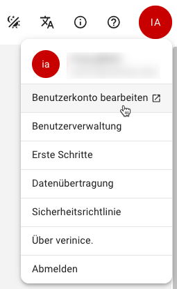Benutzerkonto bearbeiten