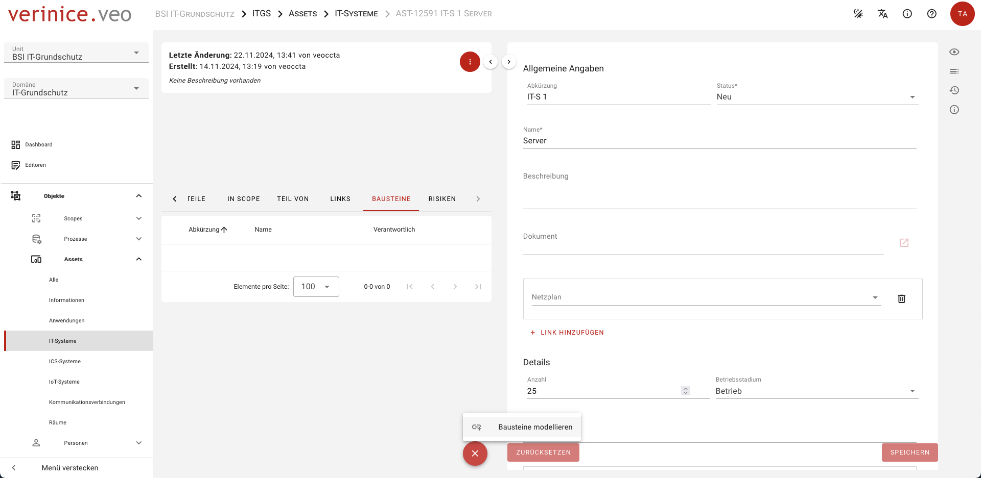 Bausteine modellieren