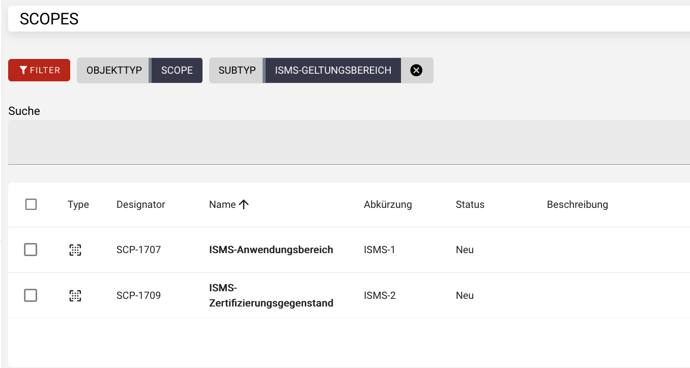 ISMS-Geltungsbereiche und Zertifizierungsgegenstand